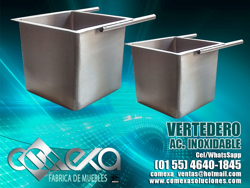 VERTEDERO DE ACERO INOXIDABLE